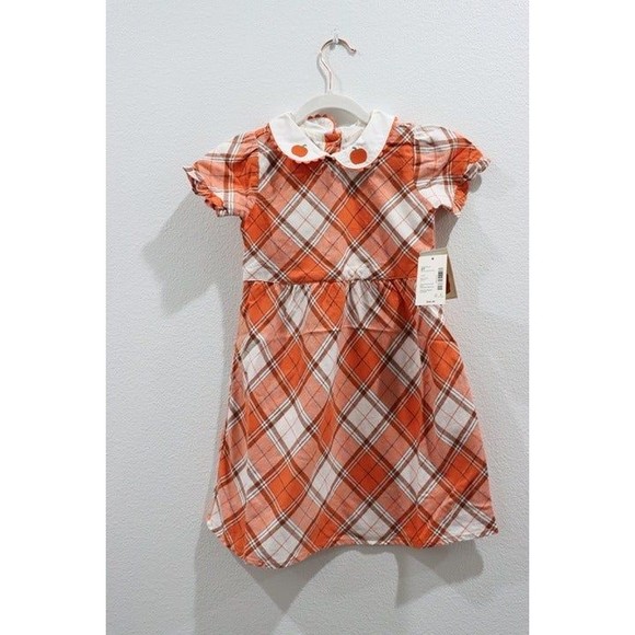 gymboree toddler girls 5t vintage retro 1970's style thanksgiving dress outfit - Picture 1 of 2
